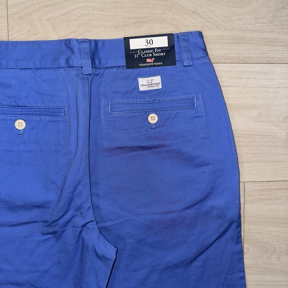 Vineyard Vines Summer Club Shorts Mens 30X11 Blue Khakis Classic Fit Club NEW - Picture 3 of 6